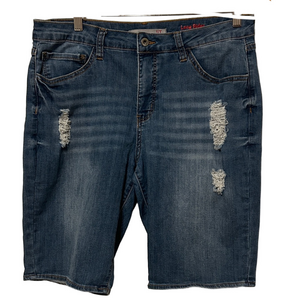 !🎮!it jeans Blue Distressed Jean Shorts size 14 GUC